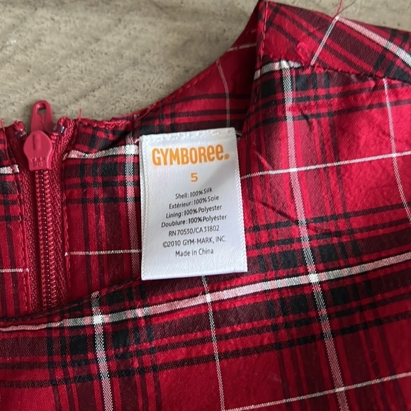 Gymboree Silk Plaid Red Holiday Dress Size 5 - Picture 2 of 5